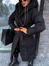 BLACK long jacket with hood "BEST CHOICE" FC85